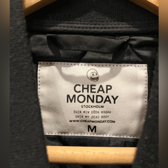 Mens Cheap Monday Quilted Bomber Jacket - Picture 3 of 4